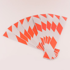 Наклейки (набор) полосы светоотражающие (40х5см,  10шт) (#6048B)