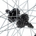 Колесо 20" заднее для BMX,  двойной алюм.  обод 36H,  алюм.  втулка,  ось 3/8" 175 мм,  9Т,  черный