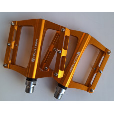 Педали TT-2001 3 пром.  подш. , 9/16",  bronze