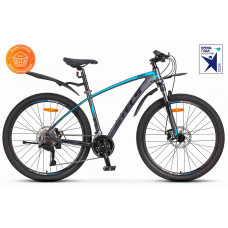Велосипед 27.5" STELS Navigator-750 MD (17.5" Антрацитовый/Синий)