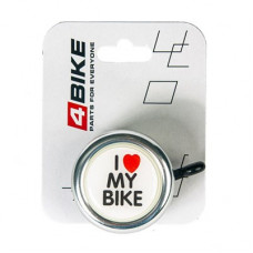 Велозвонок 4BIKE BB3202-Sil D-54мм,  серебристый