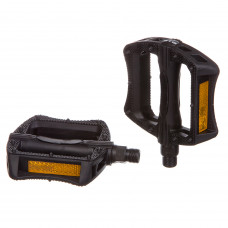 Педали STG,  B123,  пластик ,  ось 9/16,  насып.  подшип. Платформа. :черный