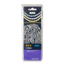 Цепь SUMC - SX9 1/2"x11/128",  9 ск. ,116 зв. , серебристая,  с замком SL566R