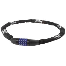 Замок вело цепь 3,5х3,5х900мм кодовый (4 разряда) в текстил.  чехле,  черный M-WAVE