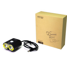 Фонарь передний GACIRON V13 1600lm,2диода,4режима, без аккум, USB