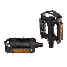 Педали FP-917,  ось 9/16",  пласт.  корпус со стальной рамкой,  черные