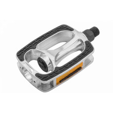 Педали JD-297 ось 9/16",  алюминиевые серебристые