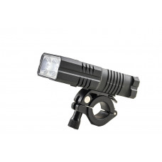 Фонарь передний LS 07182 300lm,. аккум, USB, PC+ABS алюм, черный