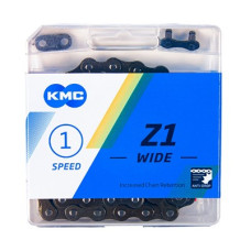 Цепь KMC Z1 Wide Brown,  для 1-ск.  велосипедов