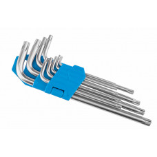 Набор ключей Torx KL-9705T KENLI,  9шт на T10/T15/T20/T25/T27/T30/T40/T45/T50 в клипсе