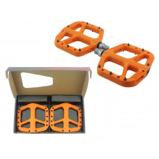 Педали нейлон со сьемными шипами,  подш.  скольж. , 9/16",350гр N-9 orange