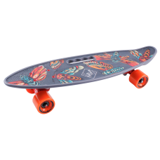 Круизер пластиковый Fishboard 23" print серый