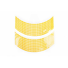 Наклейка на колесо 17 декор (16шт,  желтая)