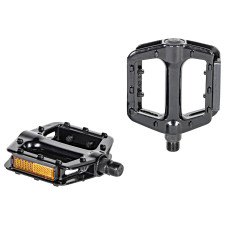 Педали STG FP-925,  платформа,  алюм,  ось 9/16",  насып.  Подшип.  Черные