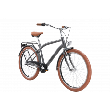 Велосипед Stark'24 Comfort Man 3speed темно-серый матовый металлик/черный/коричневый 18"