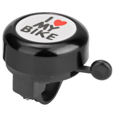 Звонок 45AE-05 "I love my bike" алюминий/пластик,  чёрный