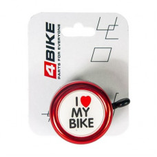 Велозвонок 4BIKE BB3202-Red D-54мм,  красный