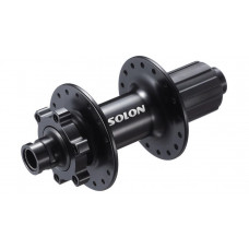 Втулка задняя Solon DH909TR 32H DISC M12*142mm, ось12мм, черная, крепл. IS6,2промподш, под кассету